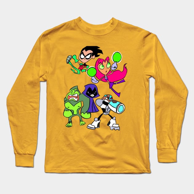 Teen Titans GO Long Sleeve T-Shirt by cartoonwatch1